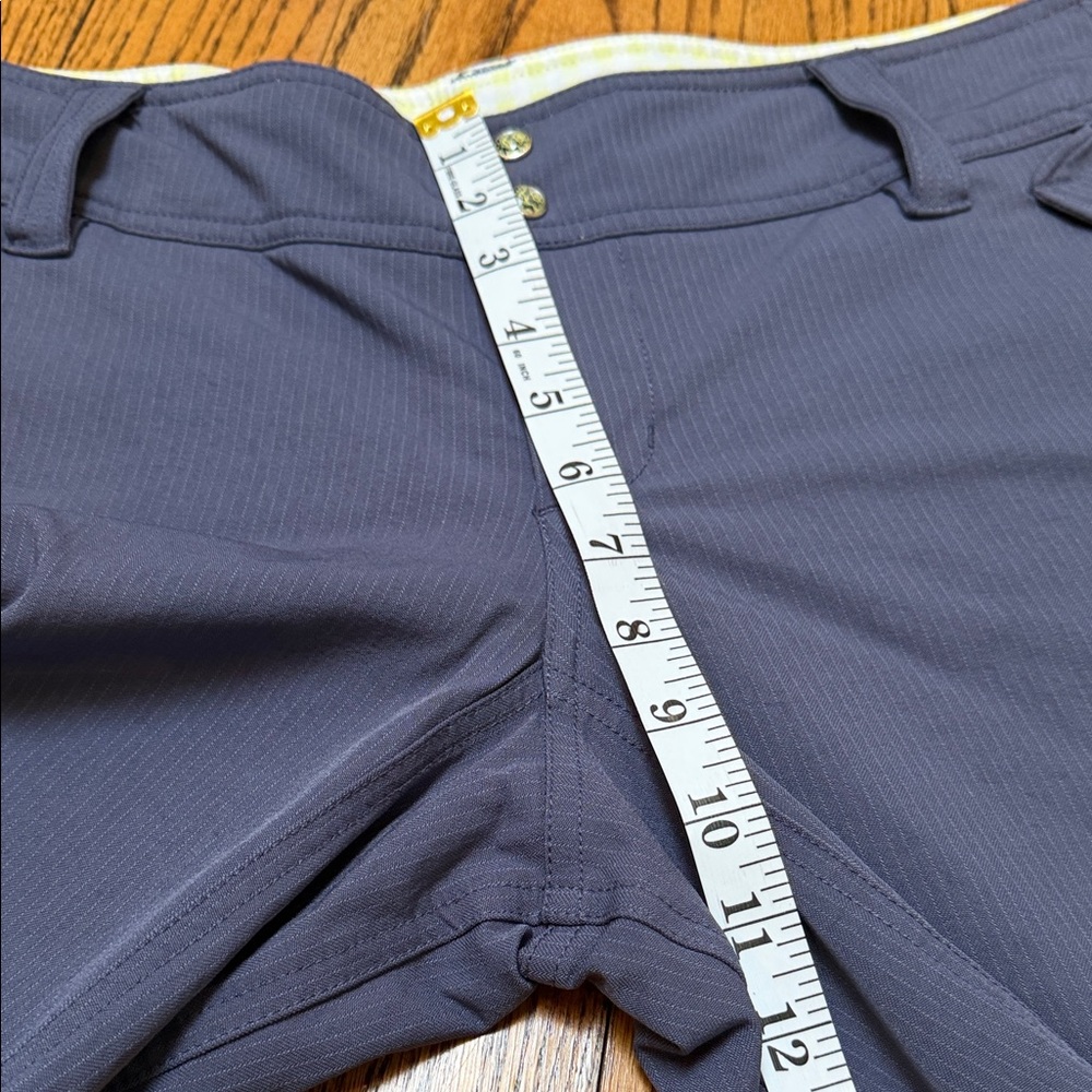 Lululemon sz 12 Longer Shorts Hiking Golfing Bermuda Walking purple and mint - Picture 10 of 12